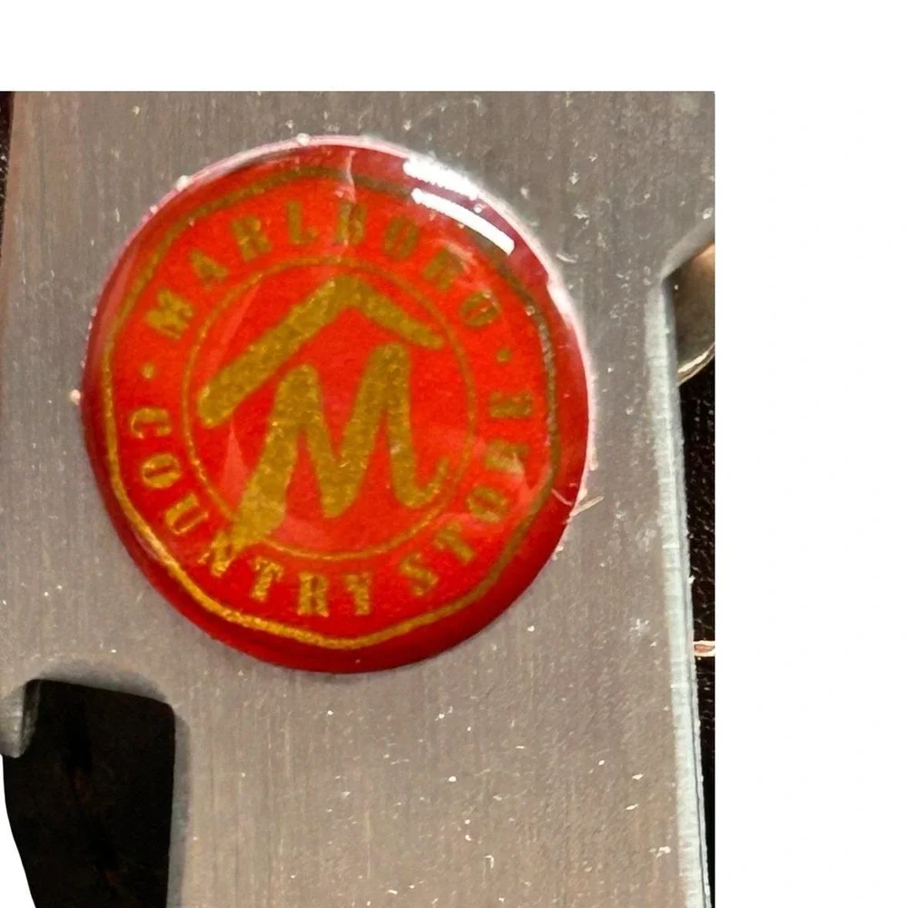 Vintage Marlboro Country Store Leather Multi‎ Tool Keychain Set of 2 Brown EDC